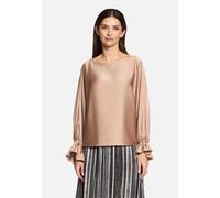 Satin-Bluse mit U-Boot-Ausschnitt Macchiato 48