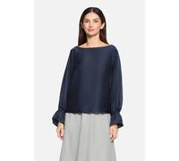 Satin-Bluse mit U-Boot-Ausschnitt Night Sky 46