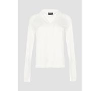 Satin-Blusenshirt mit V-Ausschnitt 48 creme 2163530.0200.48