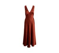 Satin-Kleid in Bahnen 34 Brown