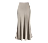 Satin Rock Damen Lang Elegant Sommer High Waist A Line Maxirock, Damen High Waist Midi Rock Satin Fishtail Seidiger Satinrock Business Bleistiftrock HoheTaille Hüftrock Arbeitrock Bürorock