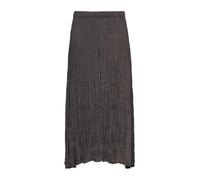 s.Oliver Plissierter Midirock aus Satin dunkelgrau 42