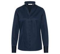 Satin Shirt Bluse in navy unifarben 34