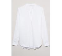 ETERNA - Satin Shirt Bluse Satingewebe Langarm weiß - Gr. - 42
