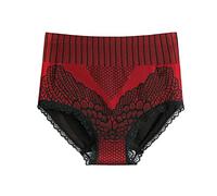 Satin Unterhemd Damen Höschen Rote Transparente Tangas Wärmende Warme Locker Damenwäsche Reizende Waist Warmes Laufunterwäsche BHS Strings Ketten Einlage Bauchwegunterhose Einwegunterhose Panties