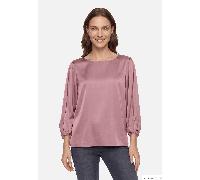 Satinbluse 3/4 Arm mit U-Boot Ausschnitt Rose Taupe 40
