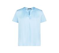 Satinbluse BETTY BARCLAY "Damen kurzarm", Damen, Gr. 42, powder blau, Obermaterial: 97% Polyester, 3% Elasthan, lässig geschnitten normal, V-Ausschnitt, Blusen (26650827-42) powder blau
