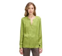 Betty Barclay Satin-Bluse Damen V-Ausschnitt langarm 100% Polyester lässig Gr. 44 Fresh Moss