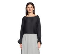 Satin-Bluse Schwarz Damen