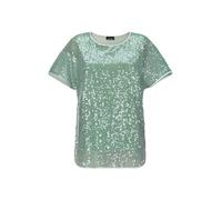 Satinbluse GOLDNER "Schlupfbluse in schimmerndem Design", Damen, Gr. 54, grün (salbei), Obermaterial: 100% Polyester PES., Blusen, figurschmeichelnder Schnitt (78179157-54) salbei