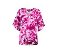 Satinbluse GOLDNER "Viskosebluse mit floralem Design", Damen, Gr. 40, pink (pink, weiß, geblümt), Obermaterial: 100% Viskose CV., figurumspielend, Sonstiges, Blusen, Blumenmuster (76048241-40) pink, w