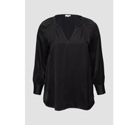 Satinbluse im Relaxed Fit 48 schwarz 2163319.9999.48