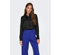 Satinbluse JDY "JDYFIFI L/S SHIRT WVN NOOS", Damen, Gr. 42, schwarz, Web, Obermaterial: 100% Polyester, unifarben, regular fit hüftlang, Blusen (25568852-42) schwarz