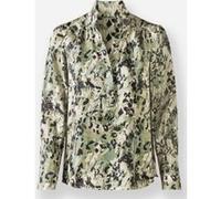 Druckbluse HEINE, Damen, Gr. 40, grün (khaki, schlamm, bedruckt), 100% Viskose, bedruckt, gemustert, mehrfarbig, V-Ausschnitt, Blusen Druckbluse (20261748-40) khaki, schlamm, bedruckt