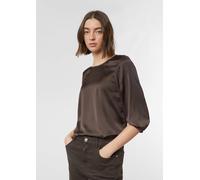Satinbluse mit 3/4-Ärmeln braun 34