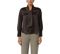 Satin-Bluse mit eleganter Kragen-Schluppe 38 braun 2173567.8944.38