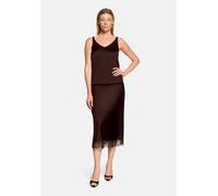 Satinbluse VERA MONT "Damen mit V-Ausschnitt", Damen, Gr. 38, braun (rostbraun), Satin, Obermaterial: 100% Polyester. Futter: 100% Polyester. Futter2: 100% Polyester, festlich, lässig geschnitten norm
