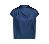 Satinbluse ZERO "Damen mit Kragen", Damen, Gr. 34, sargasso sea, Satin, Obermaterial: 4% Elasthan, 96% Polyester, figurbetont normal, Blusen (29927304-34) sargasso sea
