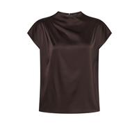 Satinbluse ZERO "Damen mit Kragen", Damen, Gr. 36, braun (chocolate plum), Satin, Obermaterial: 4% Elasthan, 96% Polyester, glänzend, figurumspielend normal, Blusen (33900126-36) chocolate plum