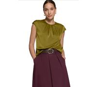 Satinbluse ZERO "Damen mit Rundhalsausschnitt", Damen, Gr. 44, grün (fir grün), Satin, Obermaterial: 96% Polyester, 4% Elasthan, figurumspielend normal, Rundhals, Blusen (99028040-44) fir grün