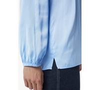 Satinierte Bluse mit Raglanärmeln und V-Ausschnitt blau 40