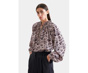 Satinierte Rüschenbluse mit Bindeband Rosa/Pink 38 (60.853104-0042-38)