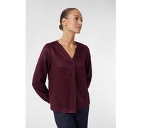 Satinierte Viskose-Bluse mit Faltendetails rot 32