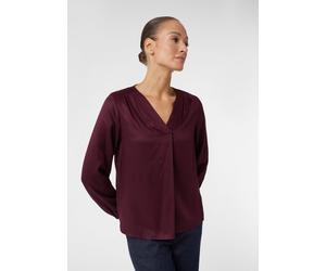 Satinierte Viskose-Bluse mit Faltendetails rot 36