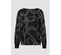 Satinierte Viskose-Bluse mit Print 48 schwarz 2170389.99A3.48