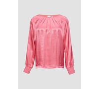 s.Oliver BLACK LABEL Regular Fit Blusenshirt mit gelegten Falten in Pink, Größe 38