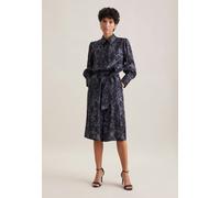 Satiniertes Hemdblusenkleid mit Gürtel Grau 36 (60.851157-0038-36)
