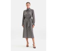 Blusenkleid SEIDENSTICKER, Damen, Gr. M (38), Normalgrößen, Langarm, schwarz, 100% Viskose, bedruckt, regular fit, Kleider Blusenkleid, 1/1 Stehkragen Druck (81695833-38) schwarz