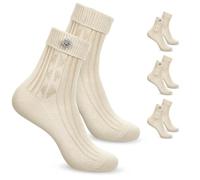 SATINIOR 3 Paar Trachtensocken mit Edelweiß Pin Kurze Trachtensocken Trachtenstrümpfe für Damen Herren Bierfest