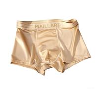 Satinlike Smooth Ice Silk Herren Unterwäsche Dünne Atmungsaktive Boxershorts Trunks Geeignet für Aktiv und Freizeit (2XL Gold)