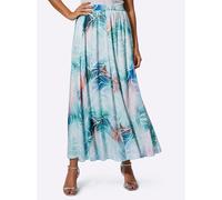 Satinrock CREATION L, Damen, Gr. 42, grün (salbei, ecru, bedruckt), 100% Modal, bedruckt, gemustert, lang, Röcke (51302968-42) salbei, ecru, bedruckt