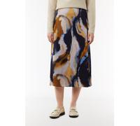 Satinrock mit All-over-Print blau 42