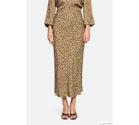 Maxirock BETTY BARCLAY "Damen mit Leoprint", Damen, Gr. 44, beige, khaki, Satin, Obermaterial: 100% Viskose, figurumspielend lang, Röcke Maxirock (67724623-44) beige, khaki