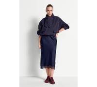 Satinrock mit Spitze 42 midnight blue