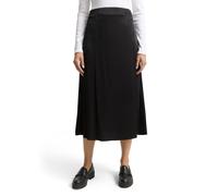 Satinrock TOM TAILOR "High waist maxi", Damen, Gr. 38, deep schwarz, Satin, Obermaterial: 62% Viskose, 38% Polyester, unifarben, regular fit kniebedeckend, Röcke, mit verdecktem Reißverschluss (869648