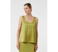 Satintop mit tiefem Ausschnitt grün 36