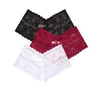 Satohom Sexy Damen Hipsters Spitze Höschen Aus Netzstoff 3 Stück Unterwäsche Panties Hipster, Slips Nahtlose Spitzenhöschen,Freche Teddy Höschen Underwear Für Damen für Halloween-Party Nachtclub