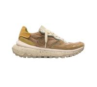 Satorisan - Chacrona Metta Lino Whitewisp - Casual Sneaker Herren - Vintage Leder und Leinen Sportschuhe Bequem, Nachhaltig und Dauerhaft - Farbe Brown - Größe 42