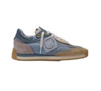 Satorisan - Enso Gaia - Casual Sneaker Herren und Damen - Vintage Leder und Textil Sportschuhe Bequem, Nachhaltig und Dauerhaft - Navy - 43