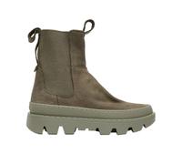 Satorisan - Unalome Elastics Premium - High-top Damen - Vintage Leder Stiefel Bequem, Nachhaltig und Dauerhaft - Farbe Algue - Größe 39