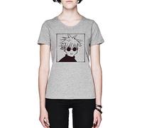 Satoru Gojo Manga Chibi Graues Damen T-Shirt Grey Women's Tee