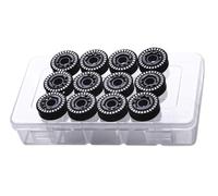 Sattie Nähzeug: Nähmaschinentischler-Set mit 12 Jumbo-Spulen in Kunststoff-Schachtel für BERNINA 820 und 830