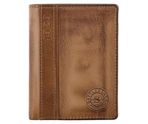 Sattlers & Co. Hochkantbörse Herren The Desert Tamin | Ledergeldbeutel mit verschiedenen Fächern | Herren-Geldbörse mit Münzfach | (Hellbraun/tan)