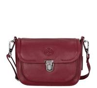 Sattlers & Co. Umhängetasche The Smooth Pachiki | schicke Umhängetasche für Damen | mit längenverstellbarem Schulterriemen | aus echtem Leder (ruby)