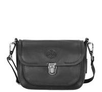 Sattlers & Co. Umhängetasche The Smooth Pachiki | schicke Umhängetasche für Damen | mit längenverstellbarem Schulterriemen | aus echtem Leder (schwarz)