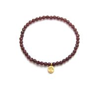 Satya Jewelry Armband Tree of Life Garnet Gemstone, vergoldet